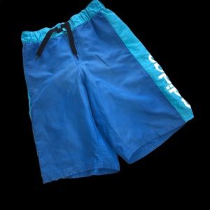 Adidas Big Boys Two Tone Blue Swim Trunks- Small